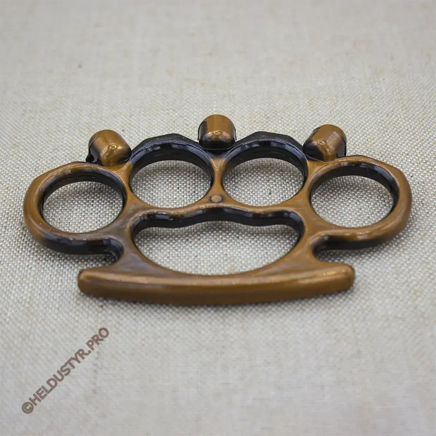 Кастет Черепа утяжеленный металл коричневый — изображение 2