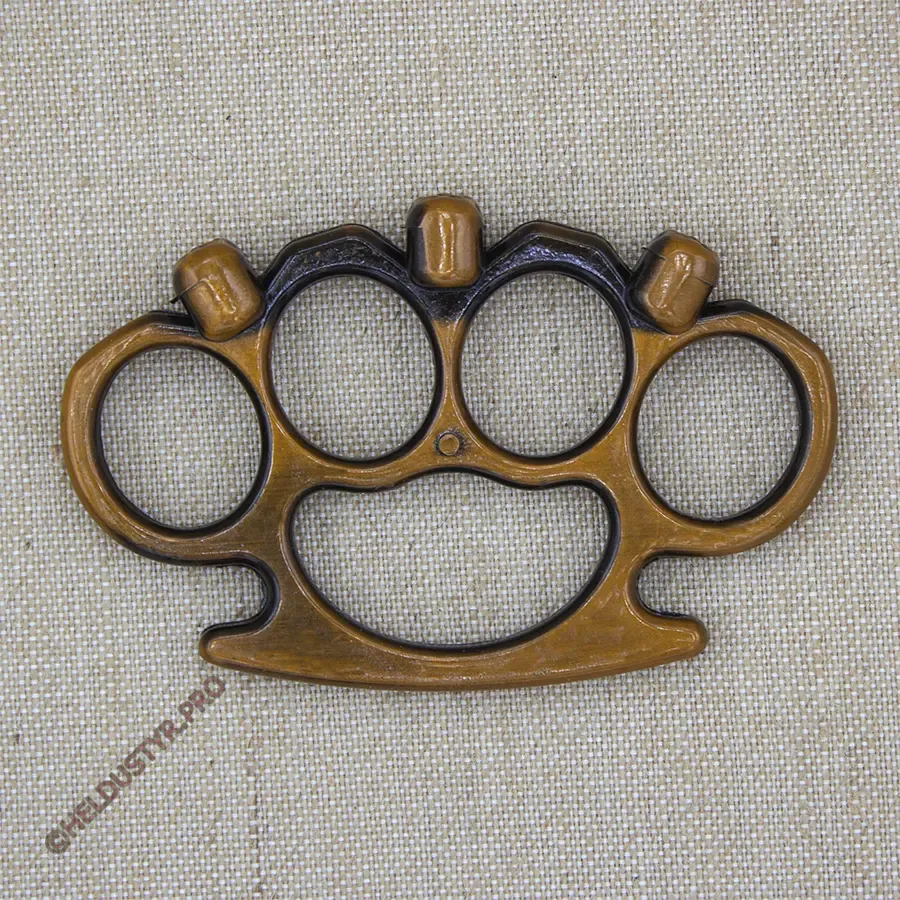 Кастет Черепа утяжеленный металл коричневый — изображение 3