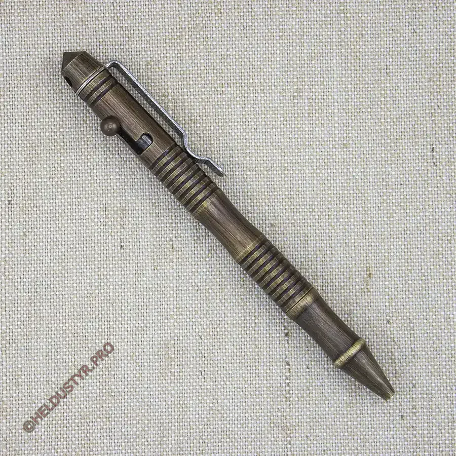 Тактична ручка Затвор латунь коричневая