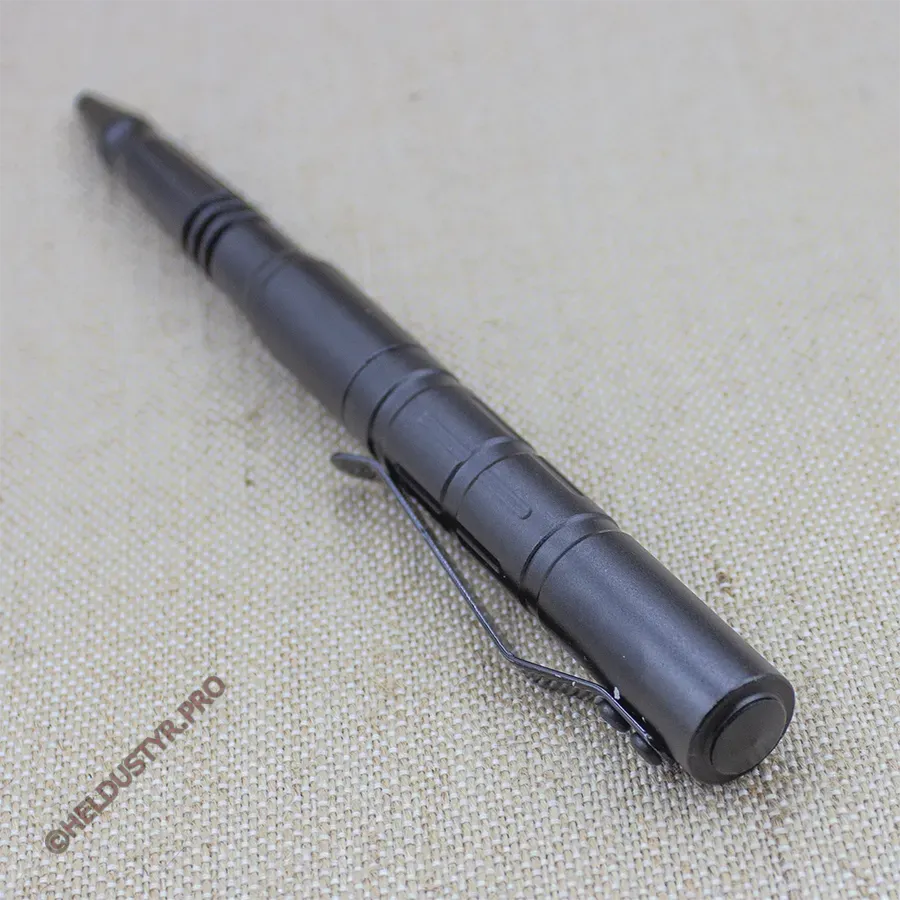Тактична ручка Колпачок алюминий черная — изображение 3