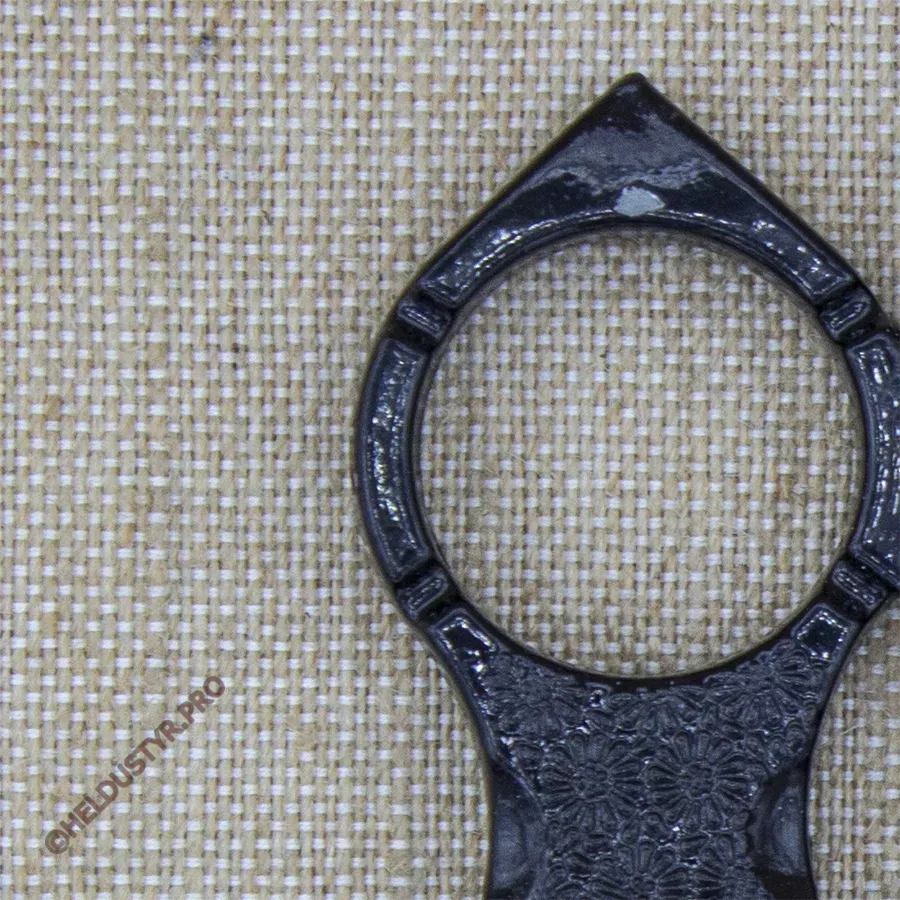 УЦЕНКА! Кастет 2 Шипа металл черный — изображение 2